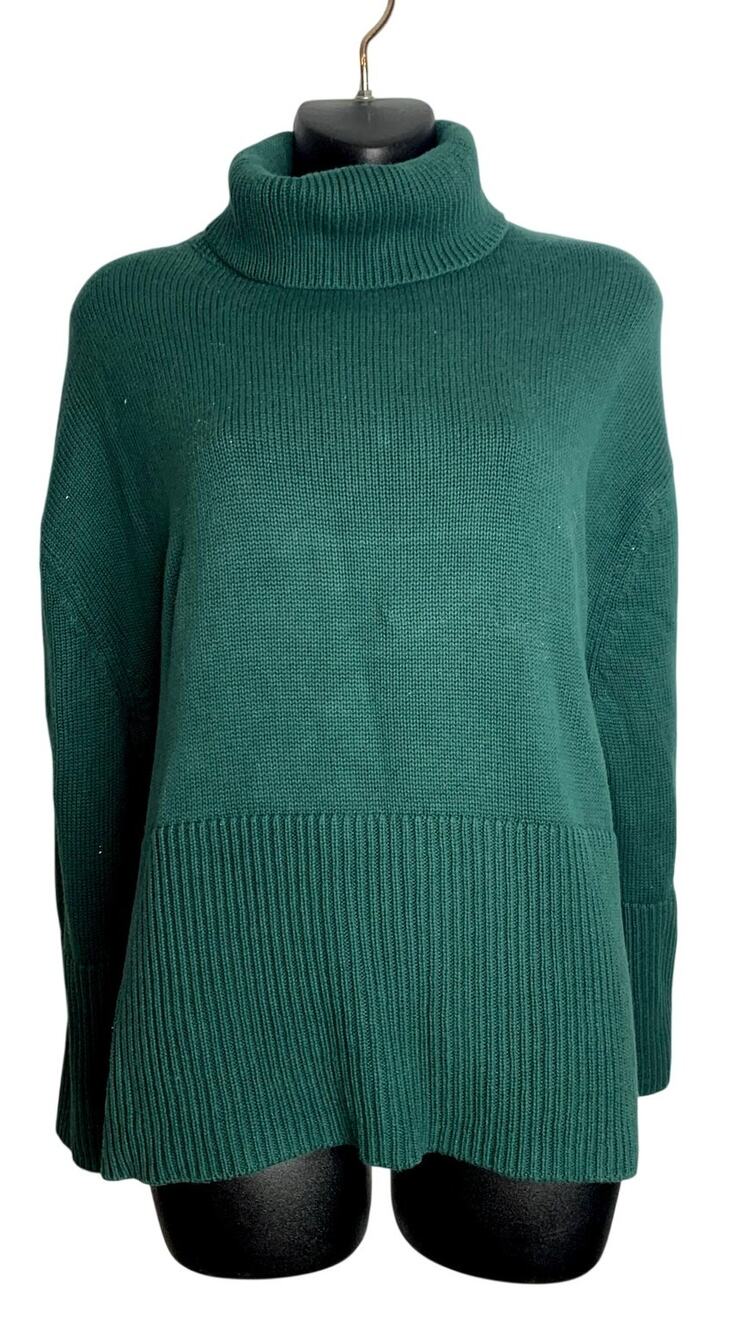 Gap Vintage Ribbed Turtleneck Sweater Evergreen Women's Small